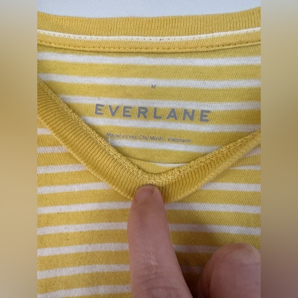 Everlane Yellow Striped Tee - Picture 2 of 3